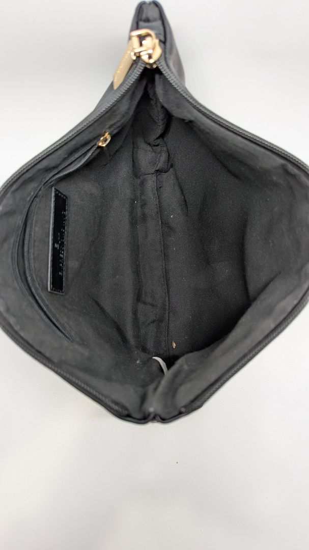 Expression NYC Black Faux-Leather Zippered Pouch
