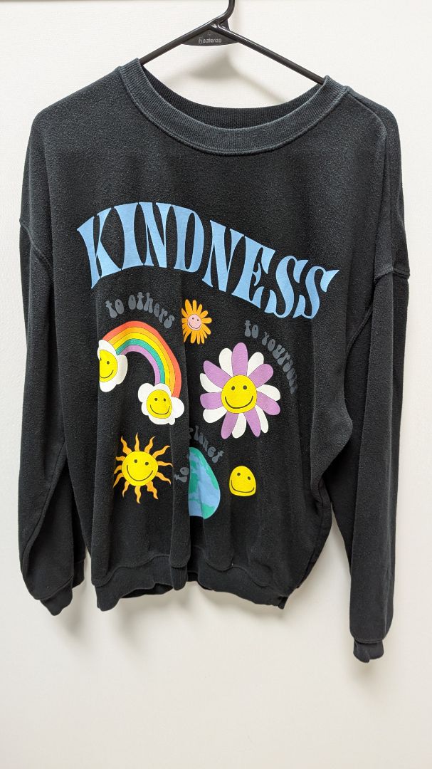 Grayson Threads Black "Kindness" Graphic Sweatshirt