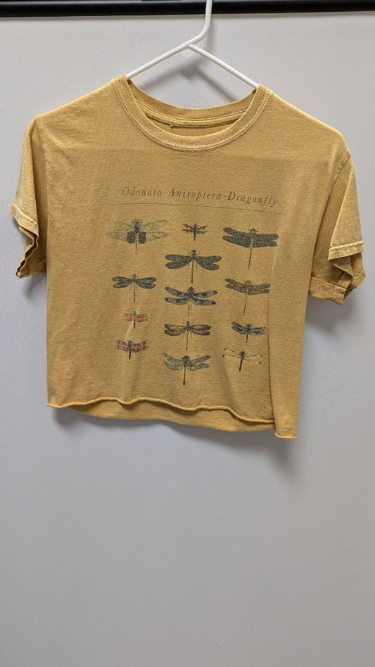 Fifth & Sun Yellow Faded Cropped Graphic T-Shirt