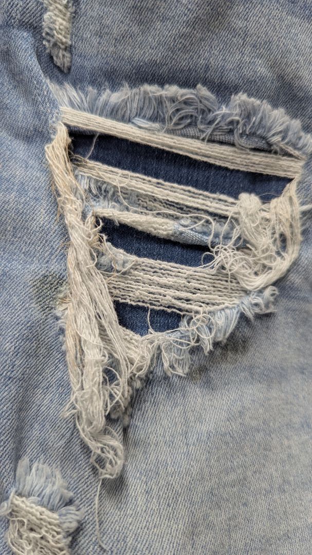 Wax Jean Light Wash Distressed Denim Shorts