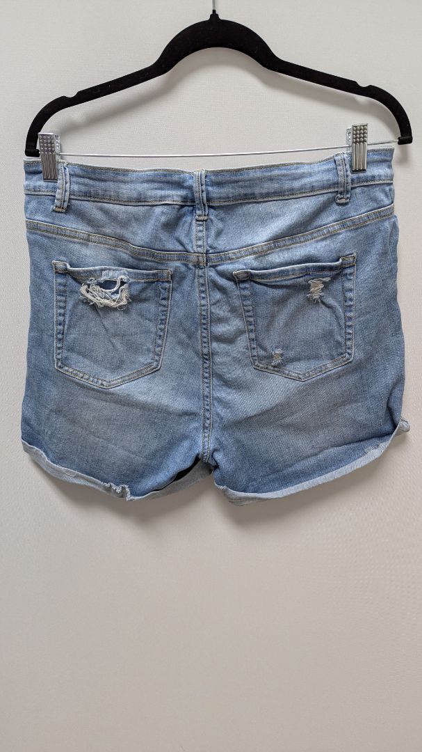 Wax Jean Light Wash Distressed Denim Shorts