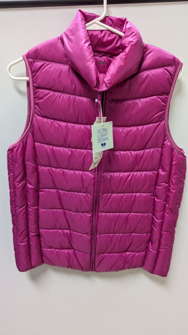 Uniqlo Pink Ultra-Light Down Feather Puffer Vest