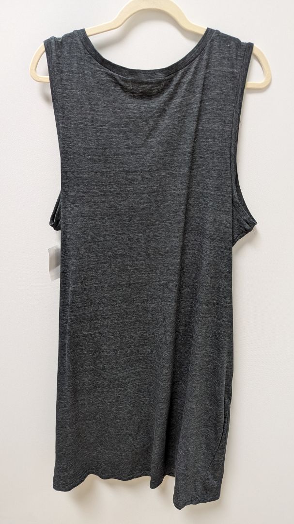 Treasure & Bond Heather Grey Sleeveless Ruched Tee Dress (3X)