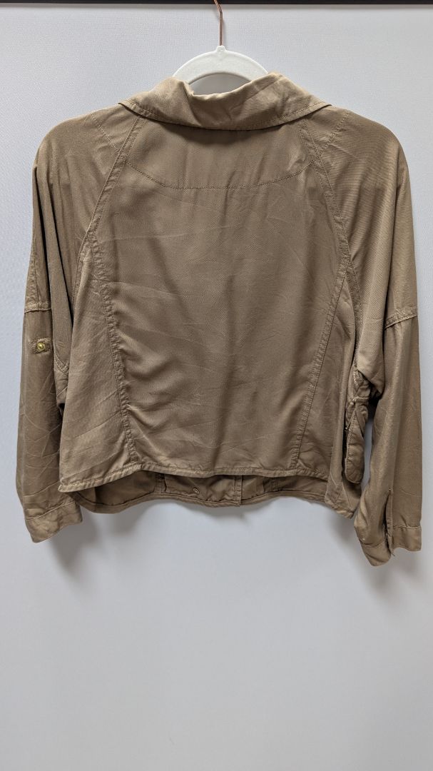 Gap Light Brown Cropped Casual Cargo Jacket