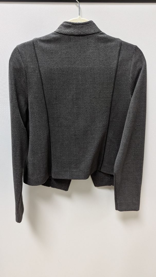 Banana Republic Grey Textured Knit Open-Front Jacket