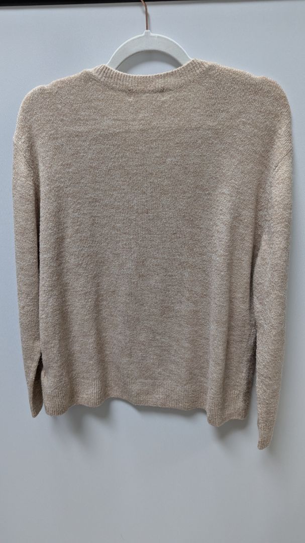 H&M Beige Wool-Blend Long-Sleeve Sweater