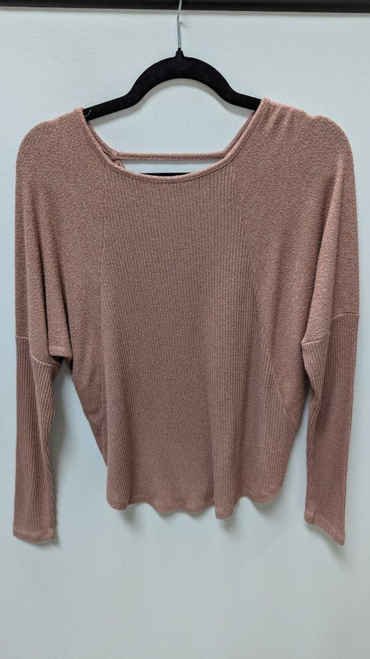 Pink Rose Pink Crossback Long-Sleeve Sweater