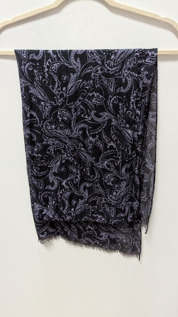 Purple Paisley Printed Scarf