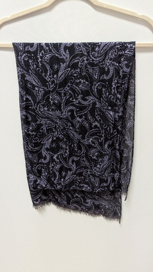 Purple Paisley Printed Scarf
