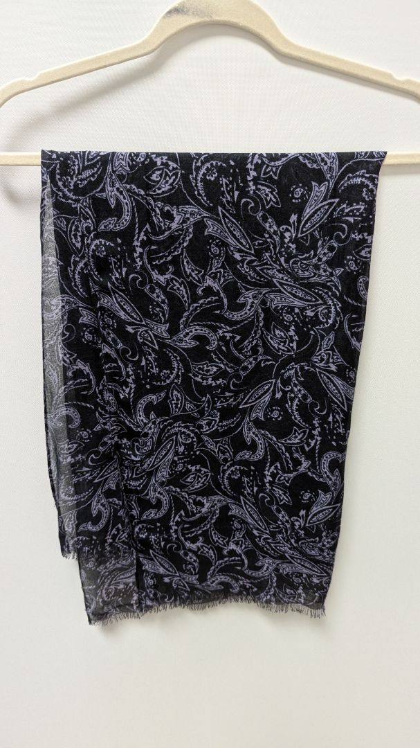 Purple Paisley Printed Scarf