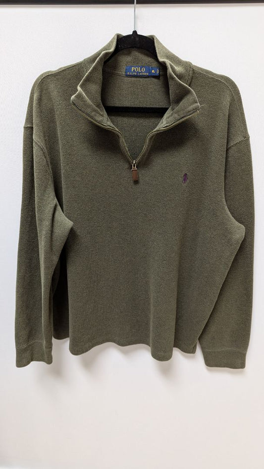 Polo Ralph Lauren Dark Green Quarter-Zip Pullover Sweatshirt