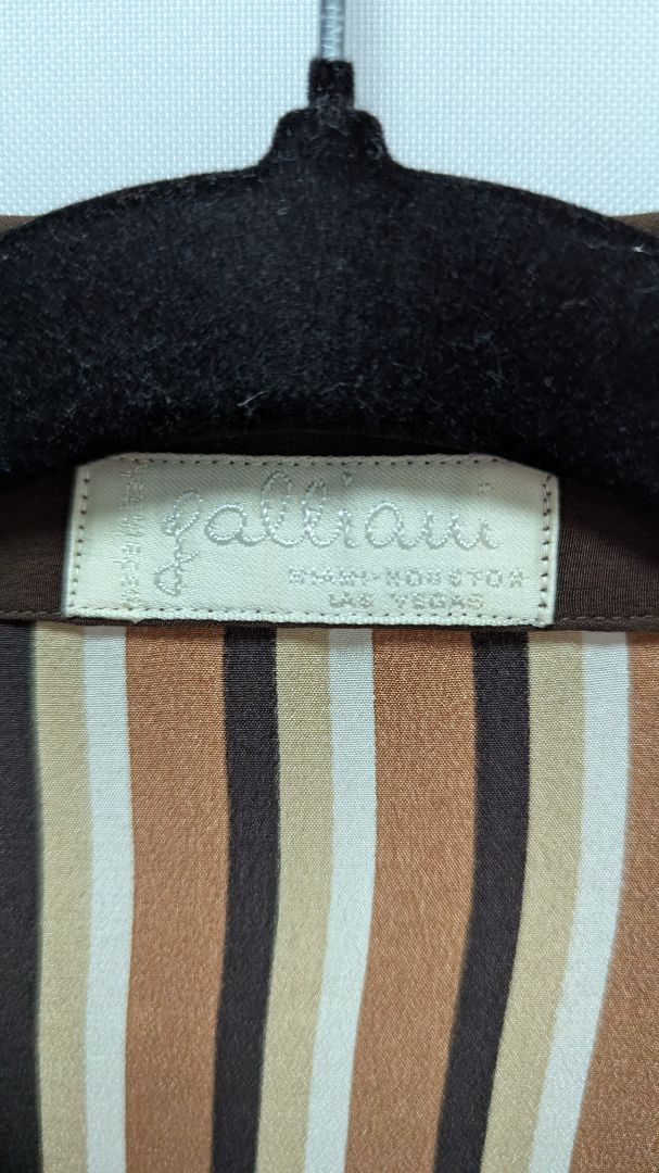 Lalliaui Brown Striped Italian Button-Down Shirt