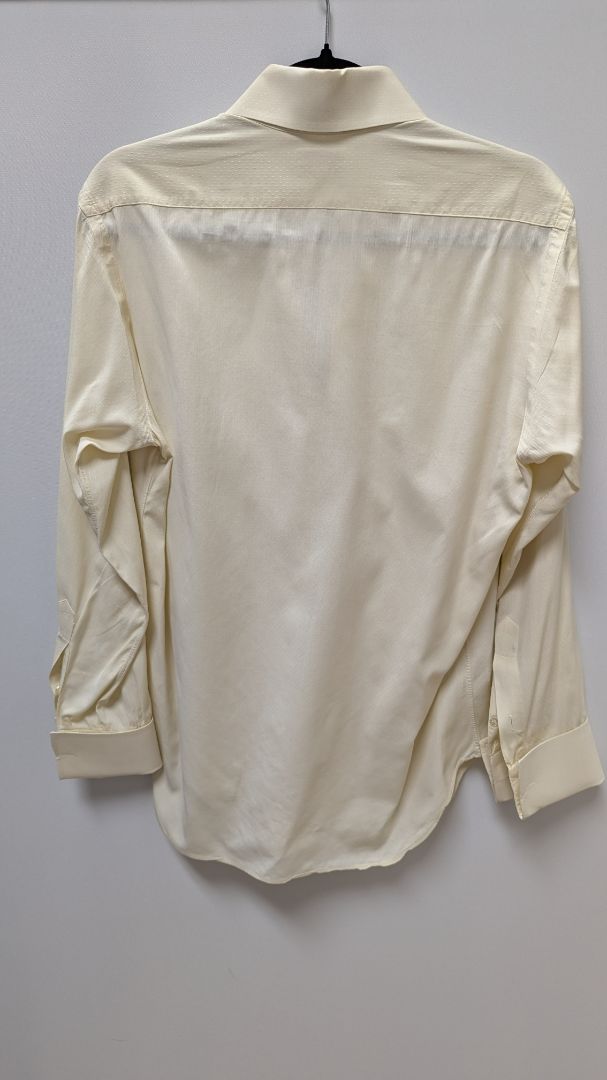 Cuzzens Cream Long-Sleeve Button-Down Shirt