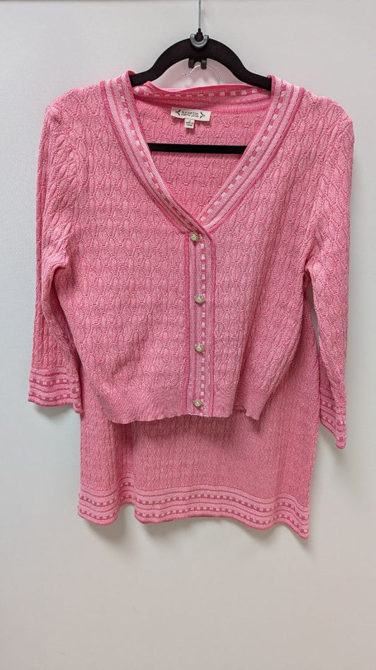 Nanette Lepore Pink Knit Sweater & Skirt 2 PC Set