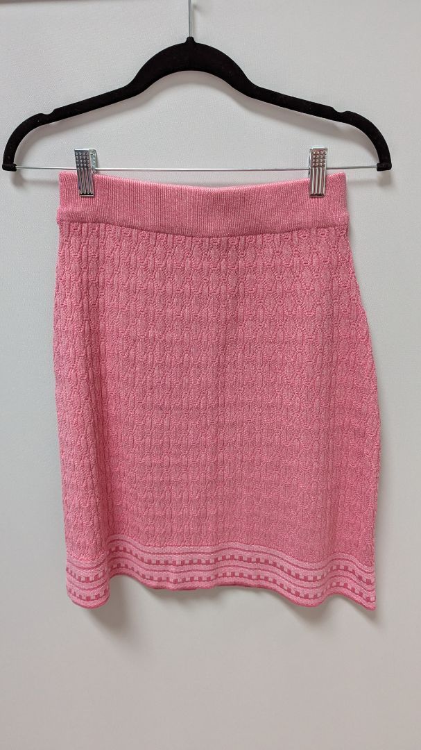 Nanette Lepore Pink Knit Sweater & Skirt 2 PC Set