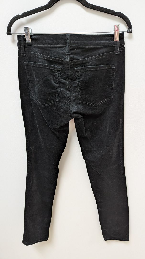 LOFT Black Velvet Modern Skinny Pants