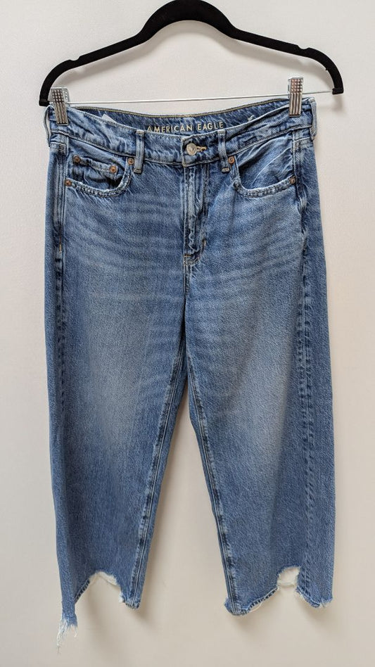 American Eagle Light Wash Super High-Rise Baggy Jeans