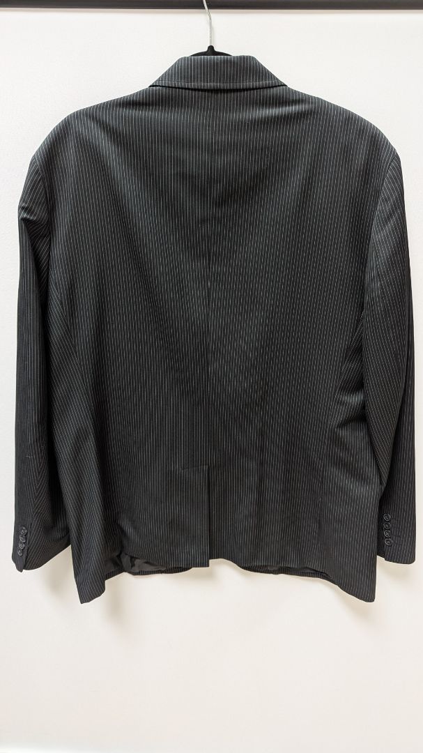 INC Black/White Striped Men's 2-Button Blazer