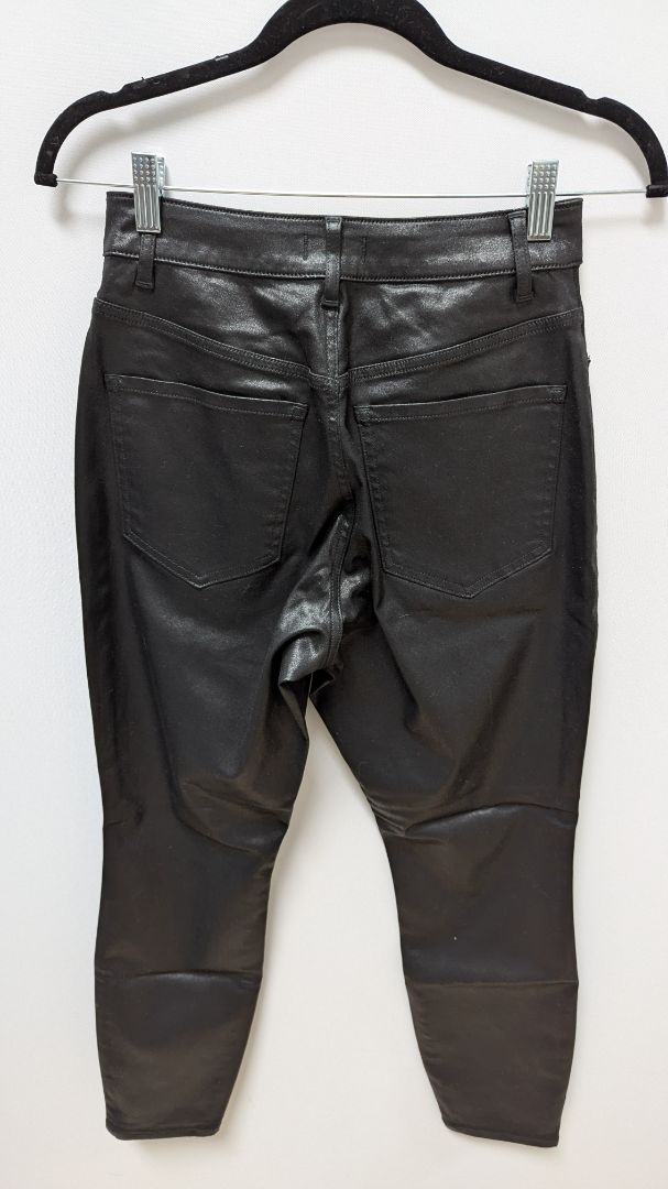 Express Black Faux-Leather Curvy Skinny High-Rise Pants