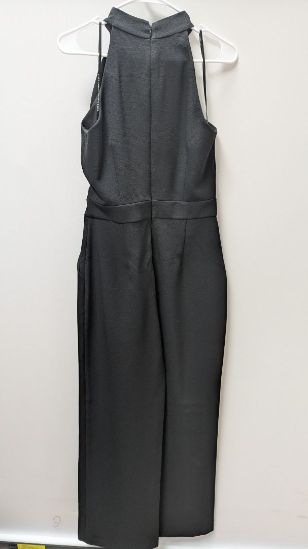 Vince Camuto Black Sleeveless Tie-Neck Wide Leg Jumpsuit