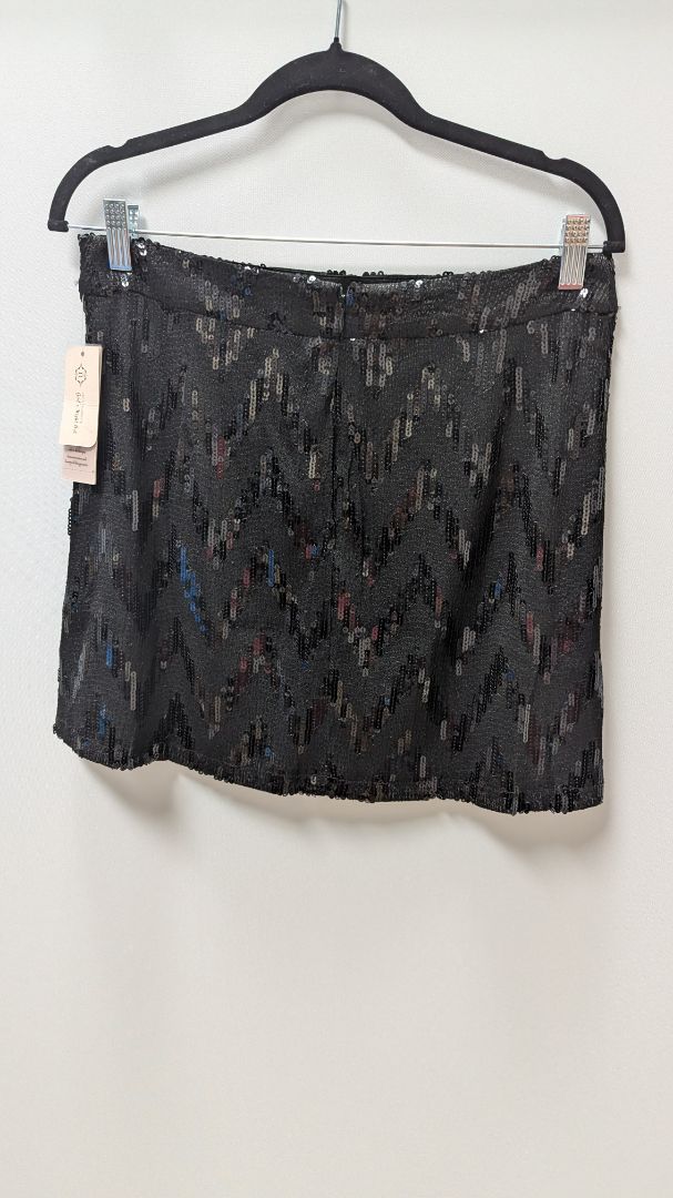 Nanette Lepore Very Black Sequin Mini Skirt