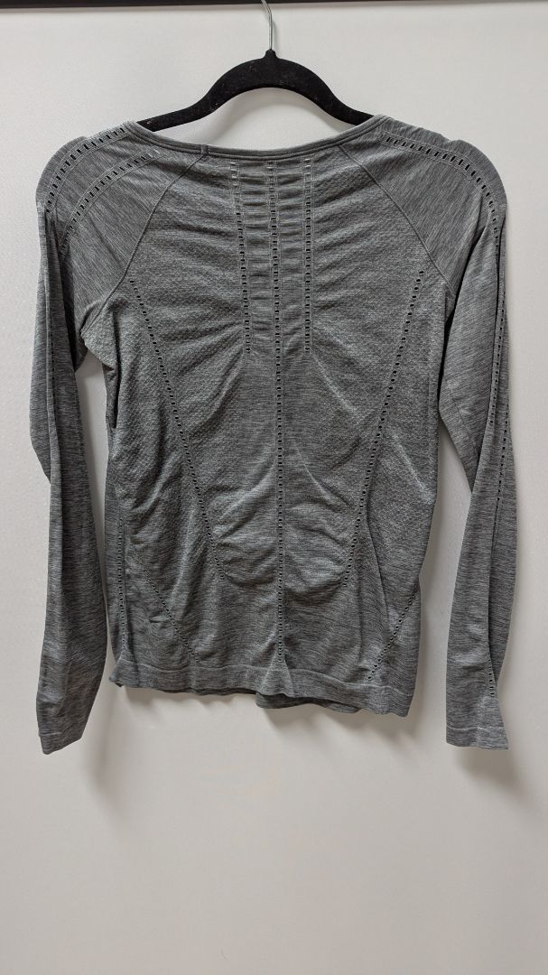 ATHLETA Grey Long Sleeve Cutout Active Top