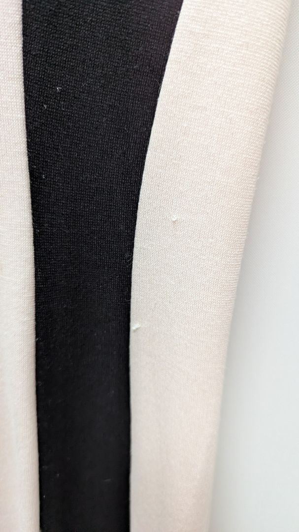 Venus Black/Pink Striped Panel Flared Dress