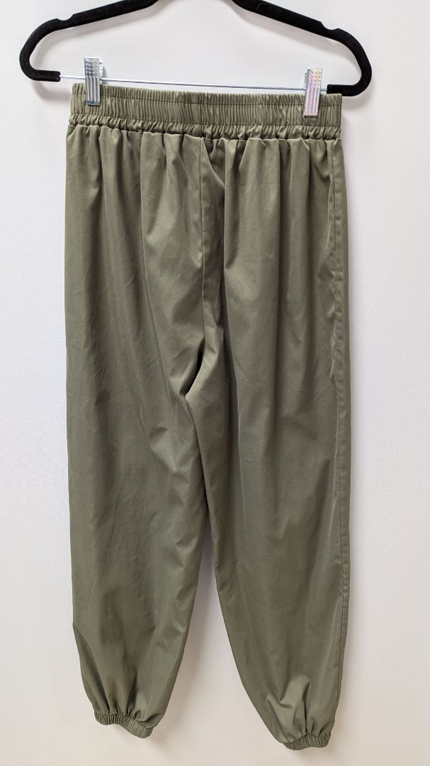 ROMWE Army Green Elastic-Waist Cargo Pants