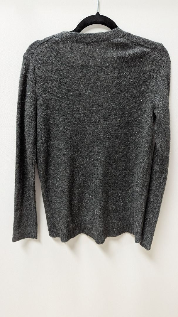 Gap Vintage Grey Metallic Button-Down Cardigan