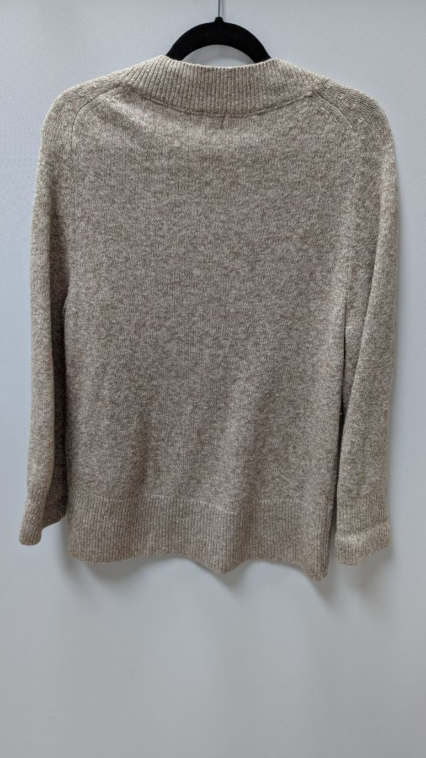 A New Day Light Brown V-Neck Oversized Sweater