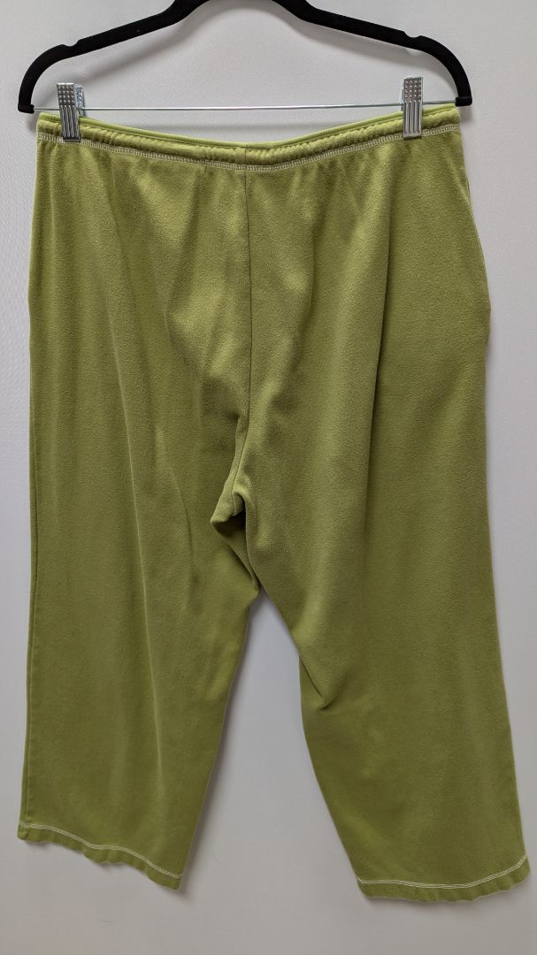pacer Lime Green Cropped Wide-Leg Sweatpants