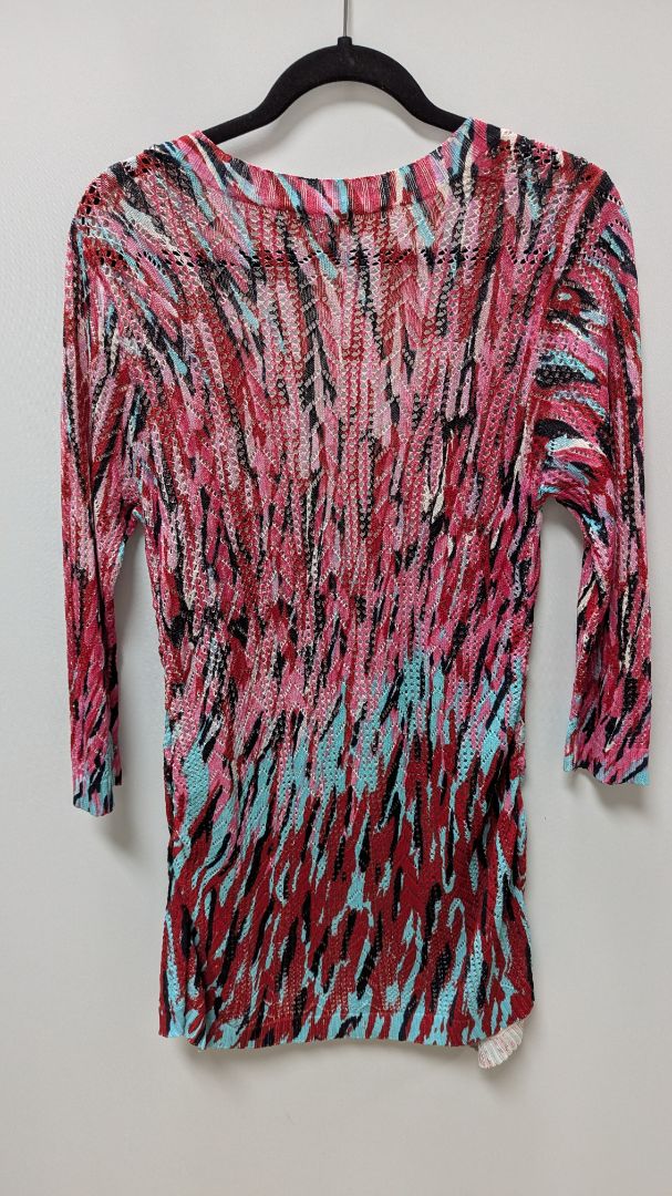 Alberto Makali Pink Striped Knit Cardigan