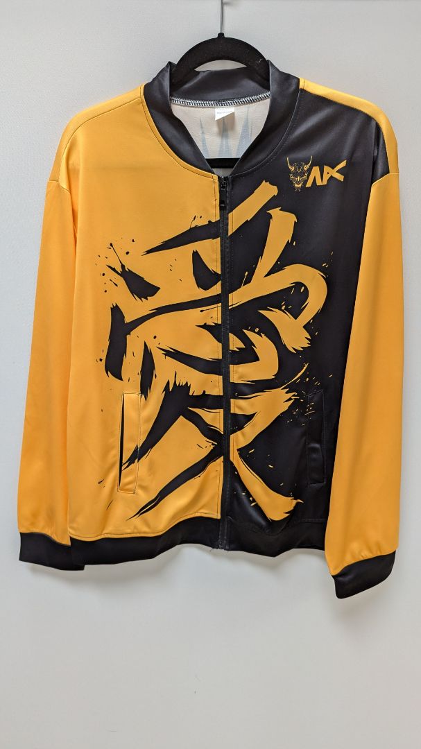 Yellow/Black Printed Graphic Jacket