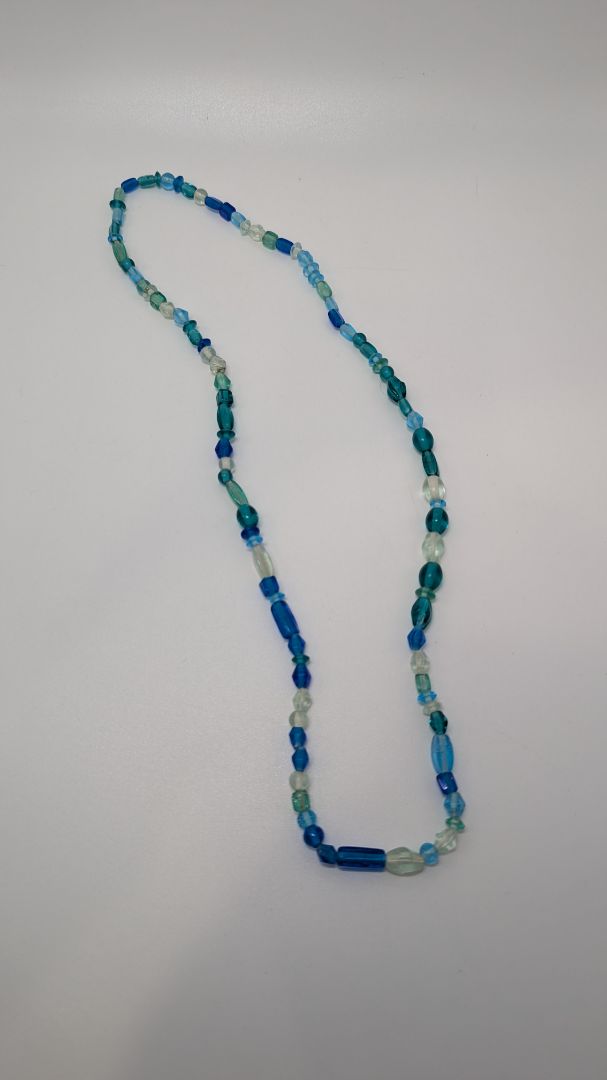 Blue/Turquoise Long Beaded Necklace