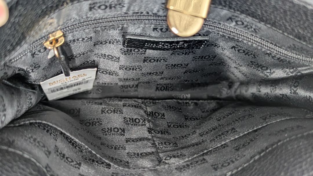 Michael Kors Black Studded NS Messenger Purse