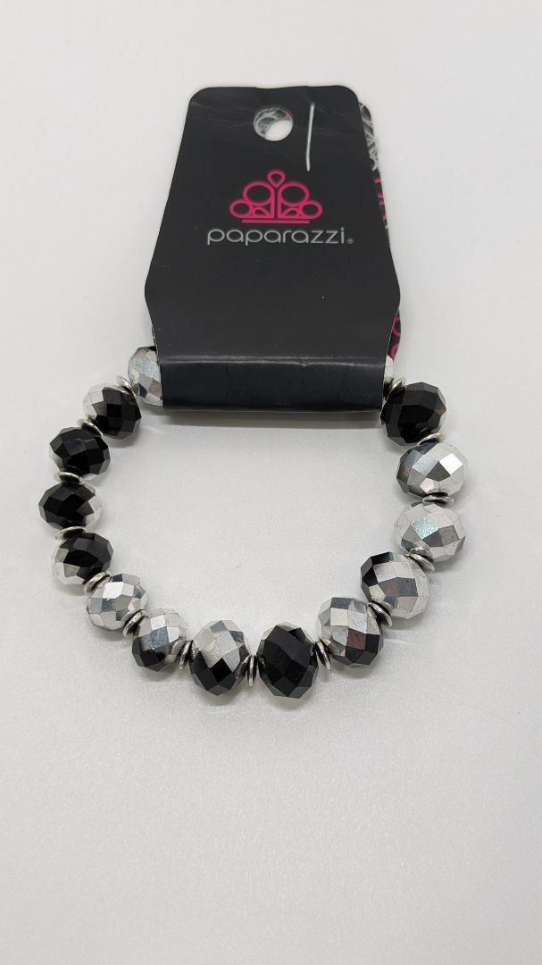 Paparazzi Black/Silver Ombre Beaded Bracelet