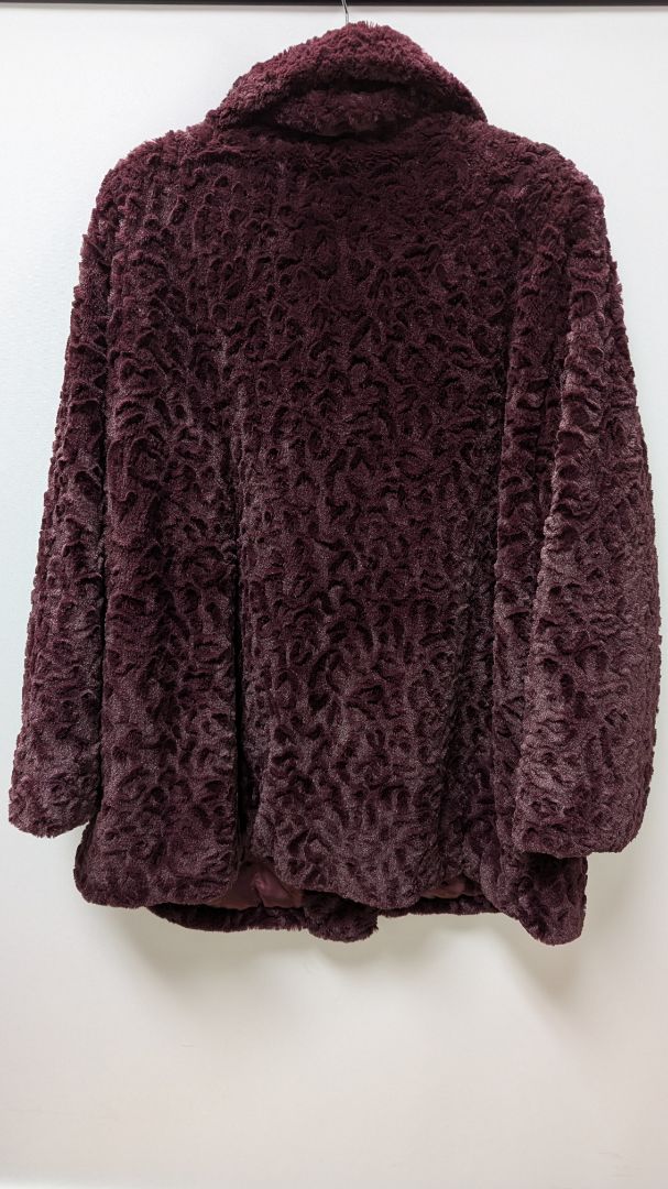 dennis by dennis basso Dark Purple Faux-Fur Coat