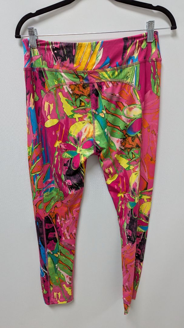 Kate & Mallory Pink Abstract Printed Skinny Leggings