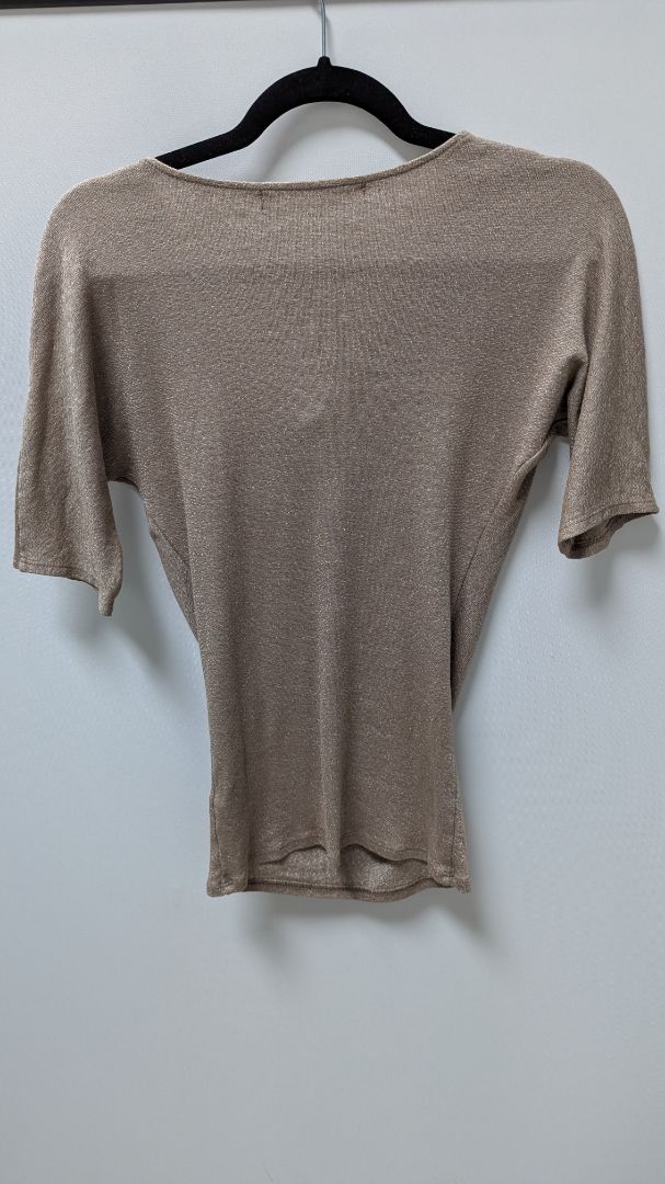 Michael Stars Taupe Short Sleeve Sweater