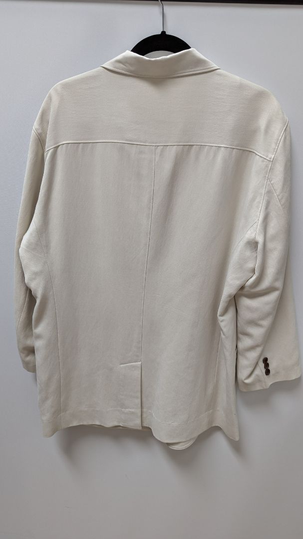 Tommy Bahama Men's Ivory Silk 3-Button Blazer Jacket