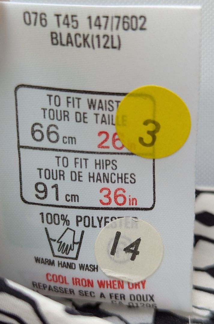 St. Michael UK White/Black Printed Pleated Maxi Skirt