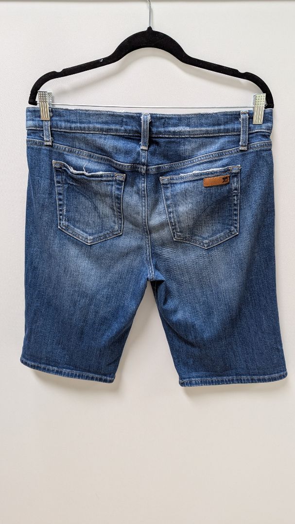 Joe's Medium Wash Distressed Denim Bermuda Shorts