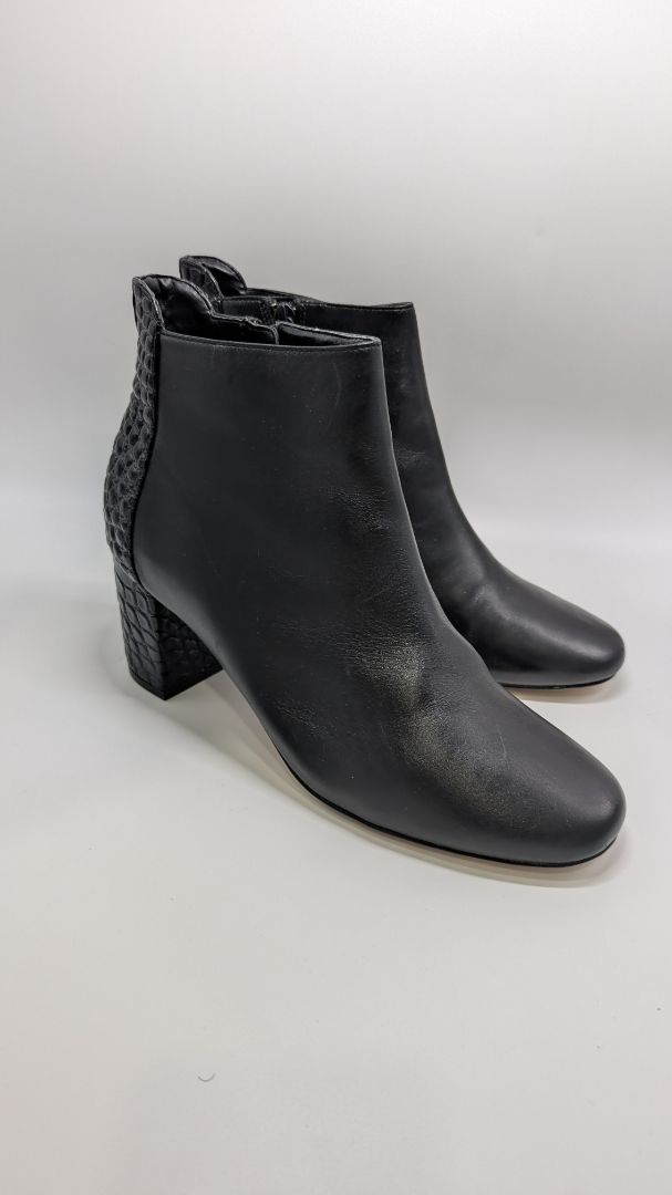 Cole Haan Black Crocodile Nella Bootie – Recycled Threads display picture 1