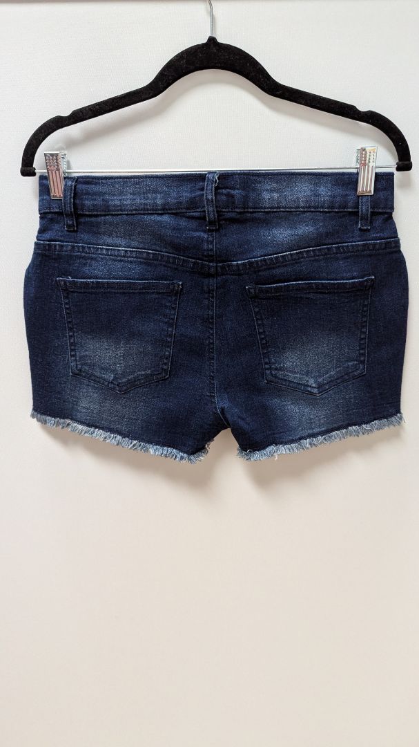 VENUS Dark Wash Distressed Denim Shorts