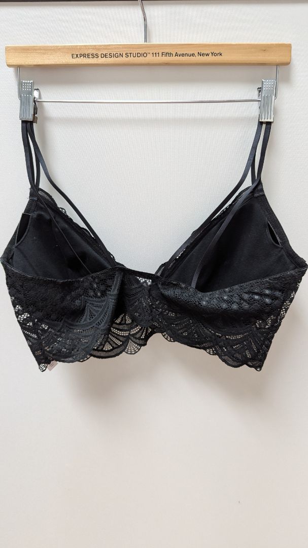 auden Black Lace Lightly Lined Bra