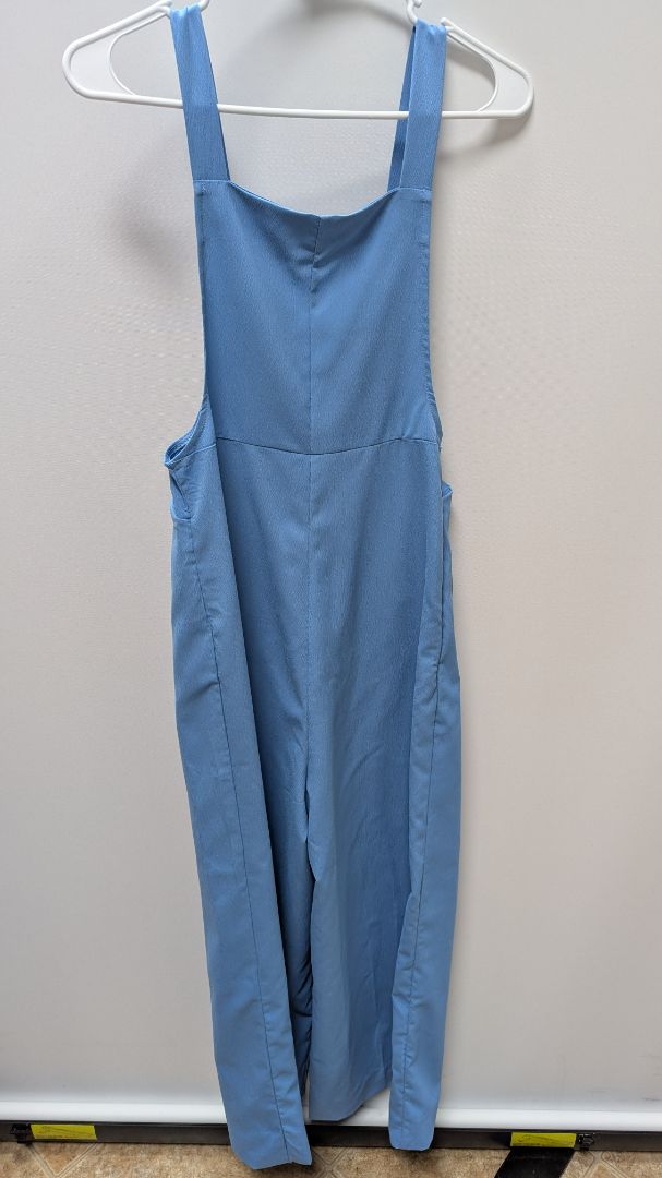 Light Blue Wide-Leg Casual Jumpsuit Overalls