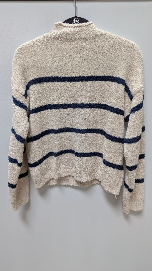 Weekends Cream/Navy Striped Everyday Sweater