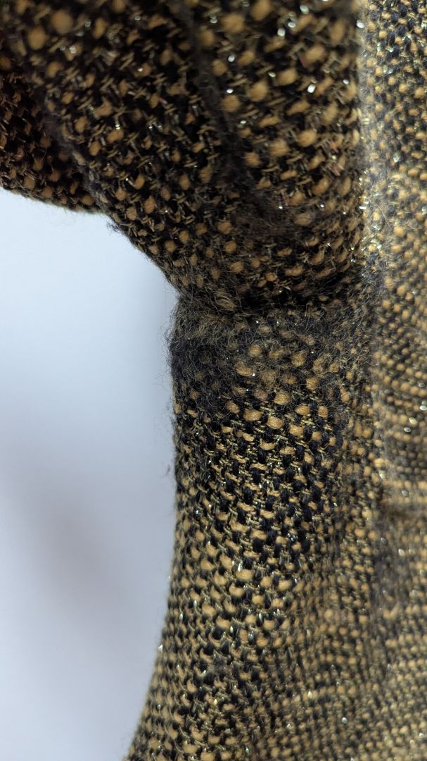 Jones New York Yellow/Black Metallic Wool Blazer