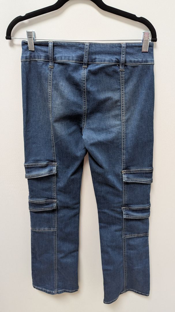 Re generation Medium Wash Wide-Leg Cargo Jeans