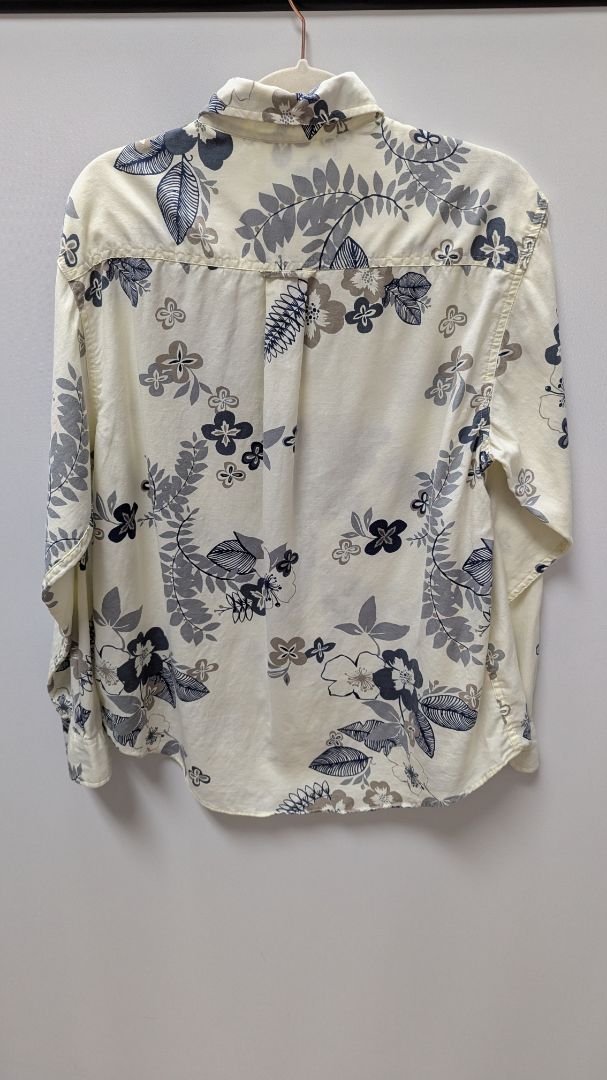 Caribbean Beige/Grey Floral Button-Down Shirt